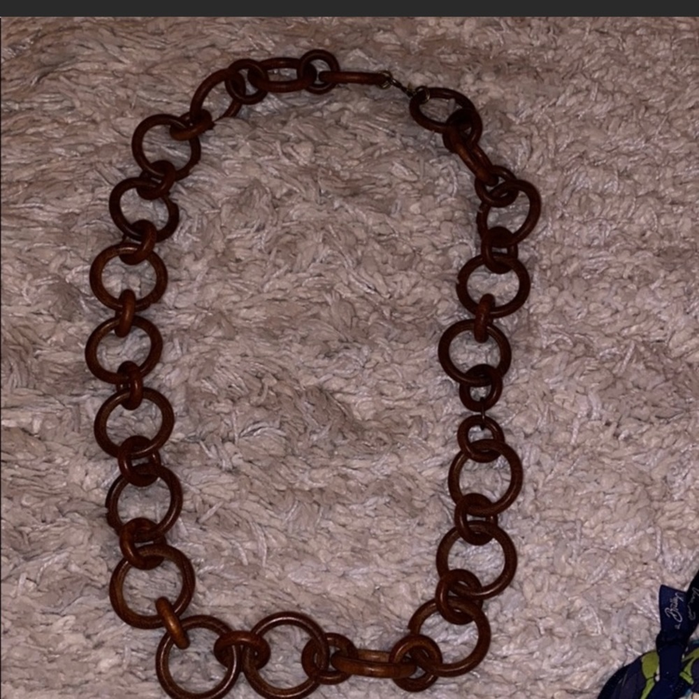 Hand made wood necklace
